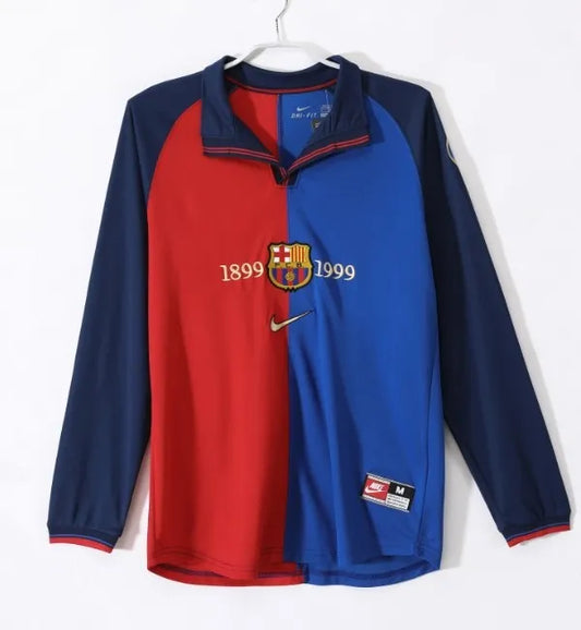 Barcelona 100th Anniversary Home Retro Kit Long-Sleeve