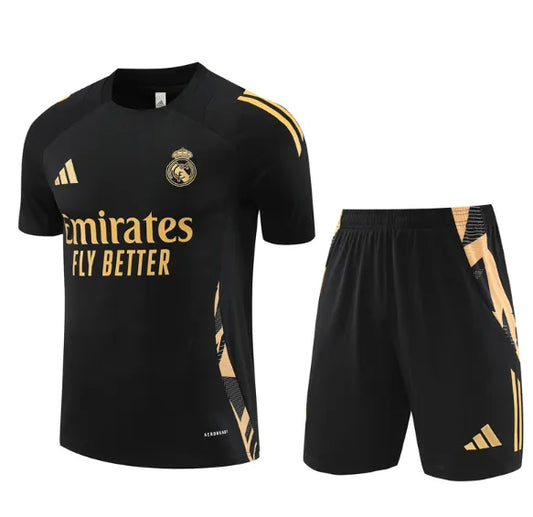 Real Madrid 24/25 Short Sleeve And Black Shorts