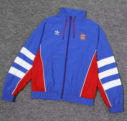 Bayern 24/25 Windbreaker Retro Styled Blue