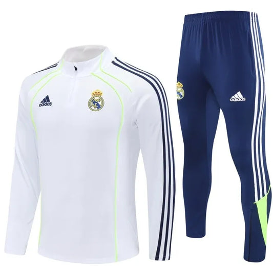 Real Madrid 25/26 Zipper Tracksuit White