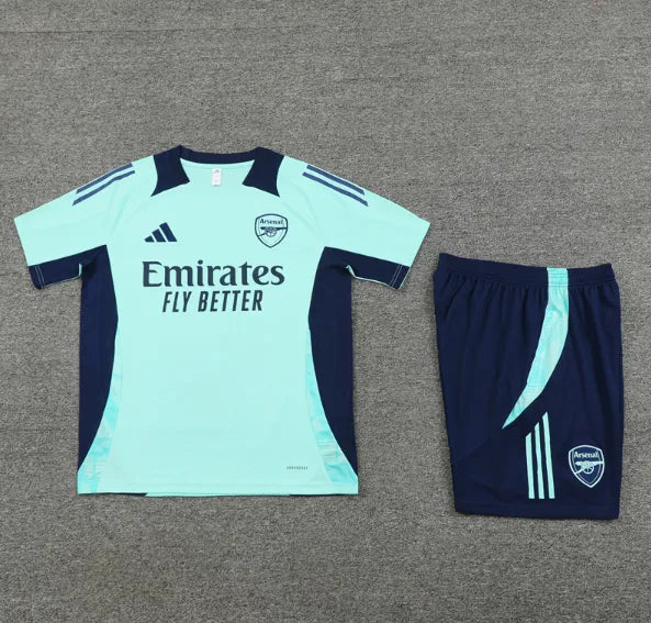 Arsenal 24/25 Short Sleeve And Blue Shorts