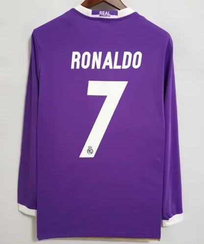 Real Madrid 2016/2017 Away Retro Shirt Long Sleeve