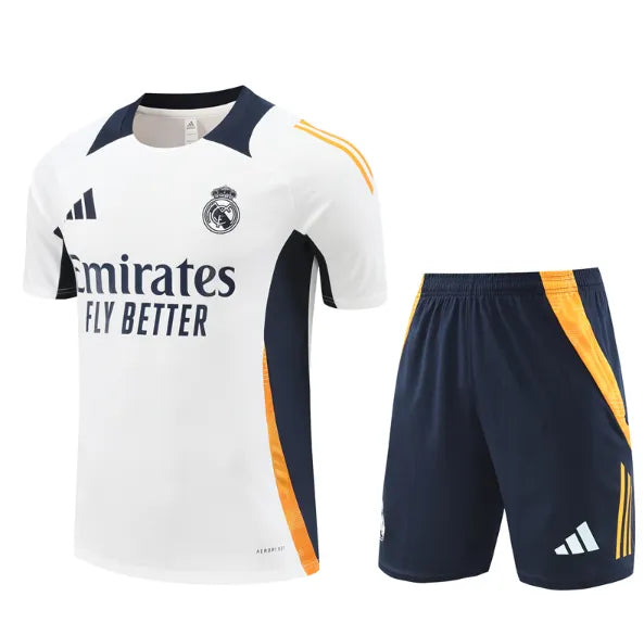 Real Madrid 24/25 Short Sleeve And Blue Shorts