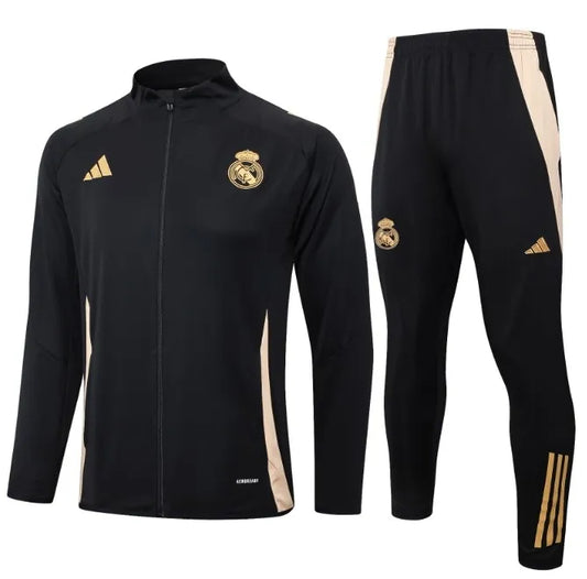 Real Madrid 24/25 Tracksuit Black