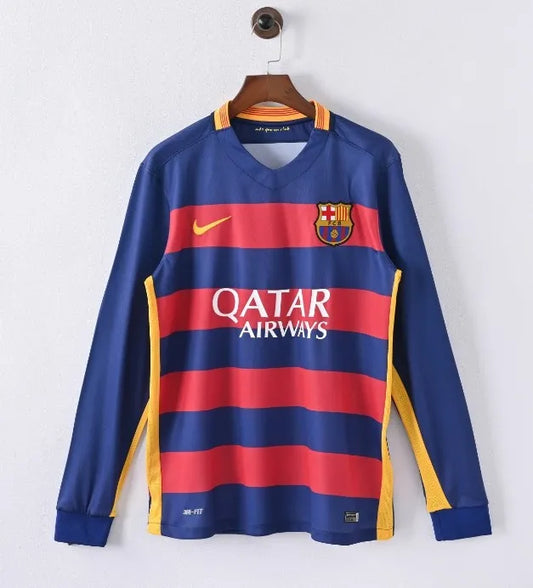 Barcelona 2015/2016 Home Retro Kit Long Sleeve