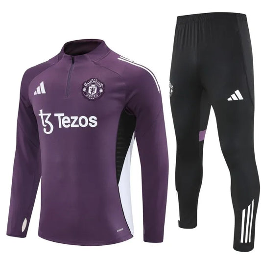 Manchester United 25/26 Zipper Tracksuit Purple