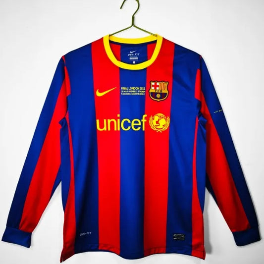Barcelona 2010/2011 Home Retro Kit Long-Sleeve UCL Final