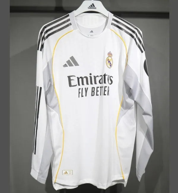 Real Madrid 25/26 Home Kit Long Sleeve