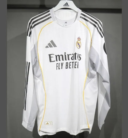 Real Madrid 25/26 Home Kit Long Sleeve