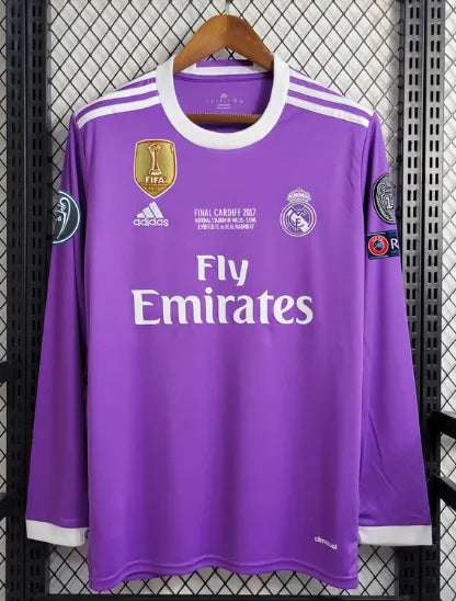 Real Madrid 2016/2017 Away Retro Shirt Long Sleeve