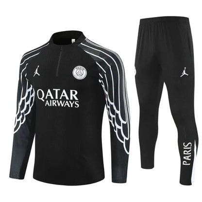 Paris PSG 25/26 Zipper Tracksuit Black