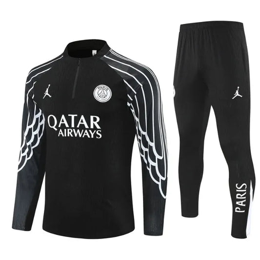Paris PSG 25/26 Zipper Tracksuit Black
