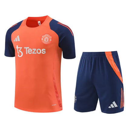 Manchester United 24/25 Short Sleeve And Dark Blue Shorts