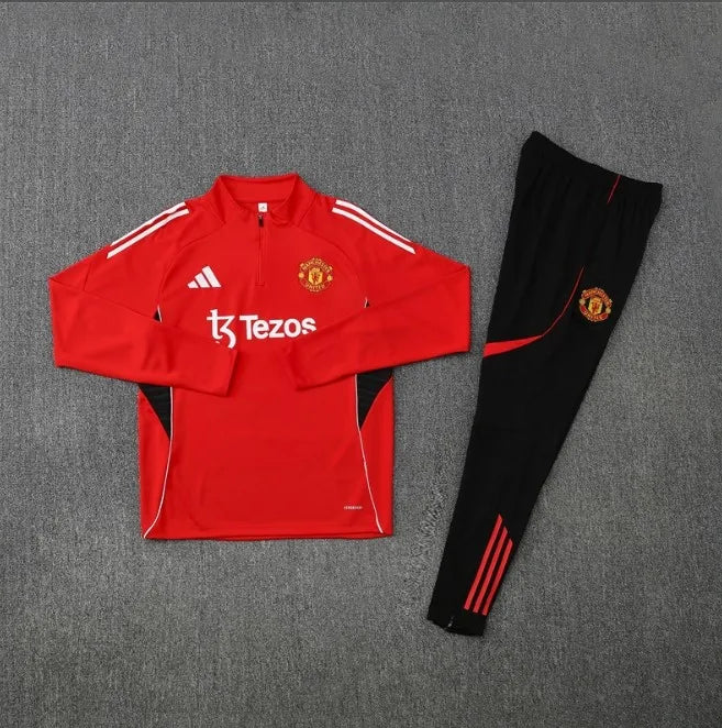 Manchester United 25/26 Zipper Tracksuit Red