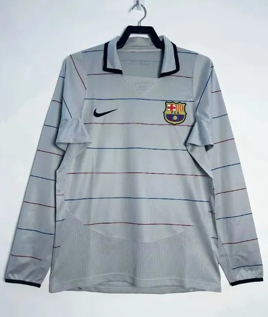 Barcelona 2003/2004 Away Retro Kit Long-Sleeve
