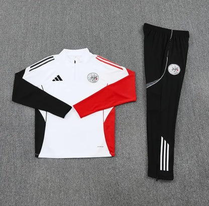 Ajax 25/26 Zipper Tracksuit White