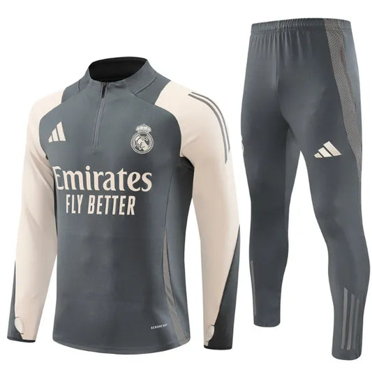 Real Madrid 24/25 Tracksuit Light Grey