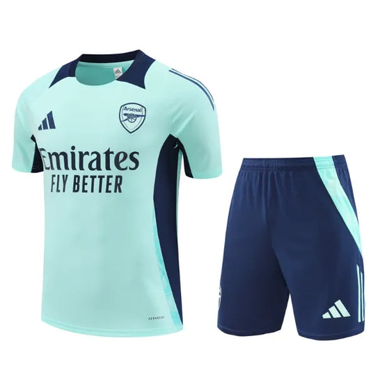 Arsenal 24/25 Short Sleeve And Blue Shorts