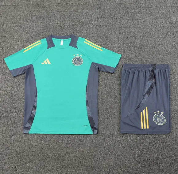 Ajax 24/25 Light Green Short Sleeve And Grey Shorts