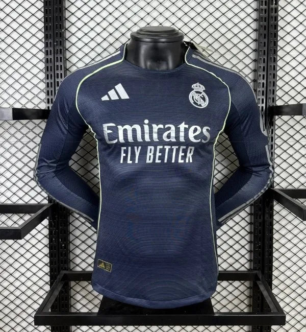 Real Madrid 25/26 Away Kit Long Sleeve