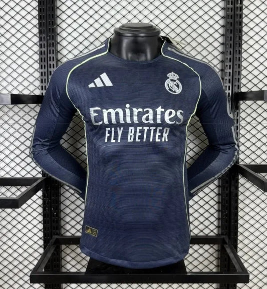 Real Madrid 25/26 Away Kit Long Sleeve