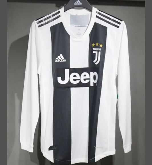 Juventus 2018/2019 Home Retro Kit Long Sleeve